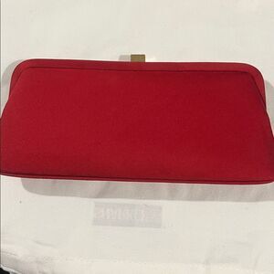 Lambertson Truex Red Satin Clutch